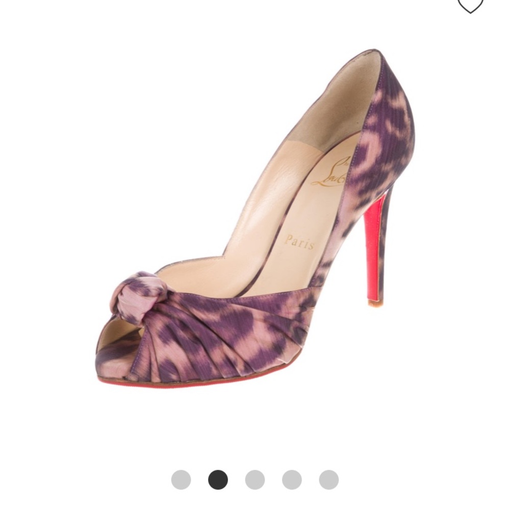 Louboutin purple leopard pumps